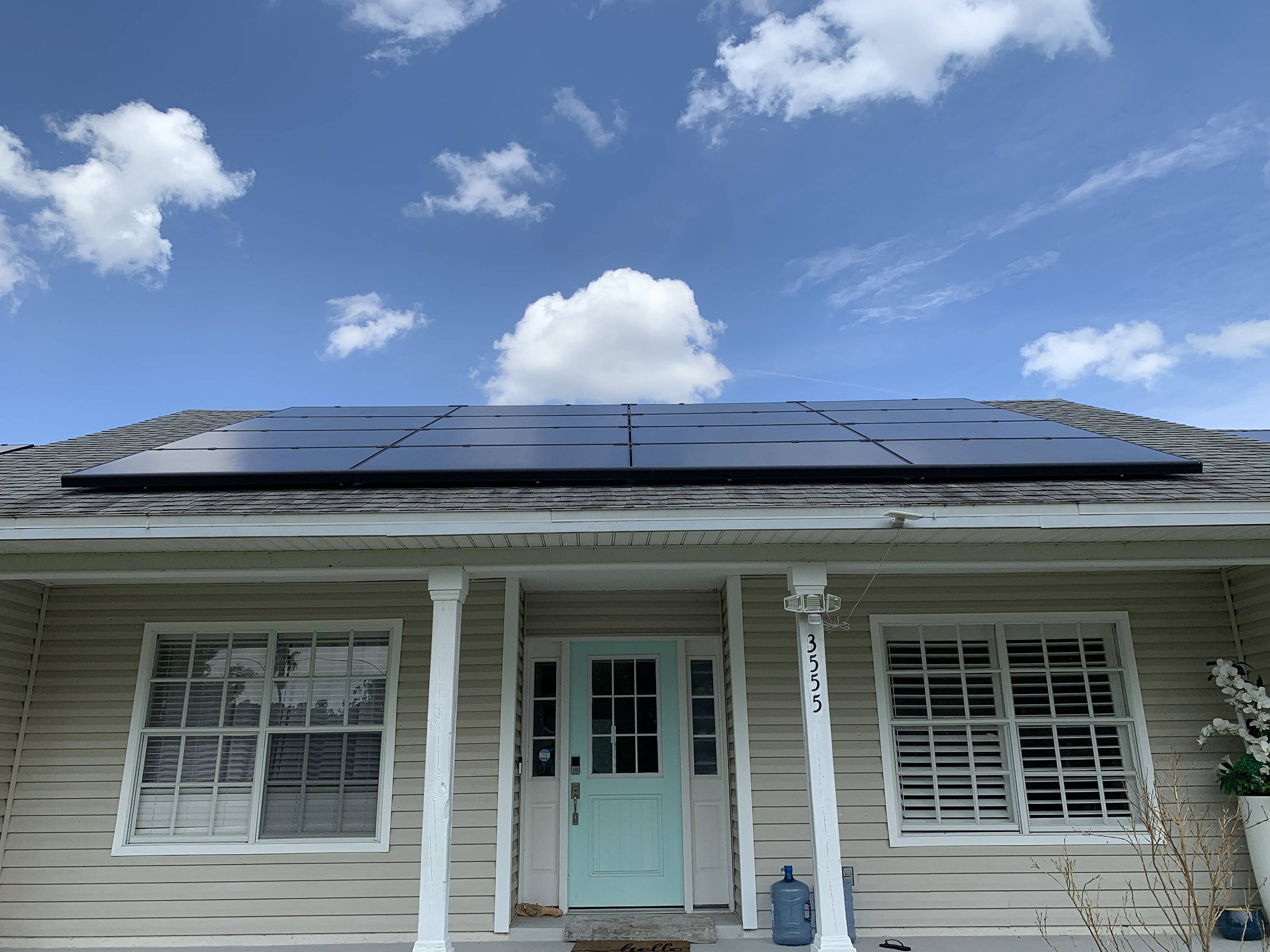 Solar panels installed on a residential roof